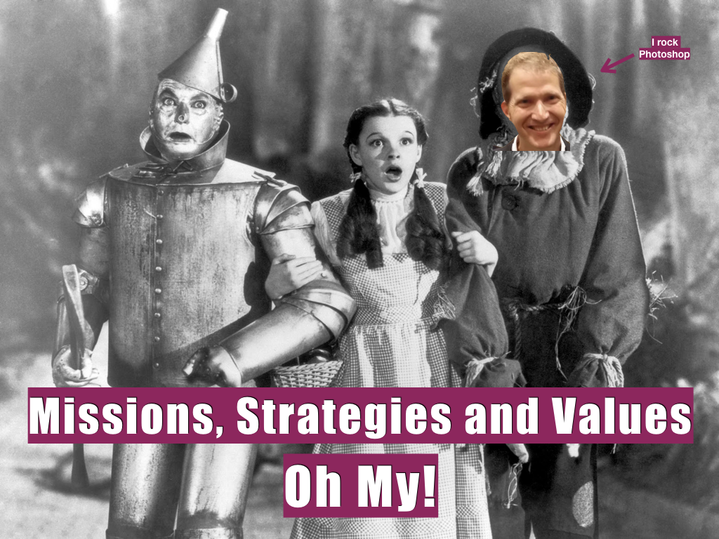 Missions, Strategies and Values … Oh My!